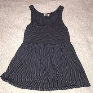 peplum striped tank